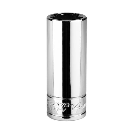 Capri Tools 1/4 in Drive 14 mm 6-Point Metric Deep Socket 1-2176